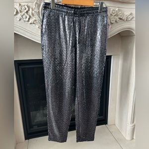 Jogger style sequin pants